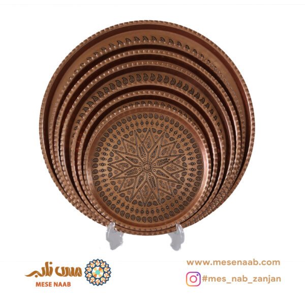سینی گرد قرمز مسی نانو