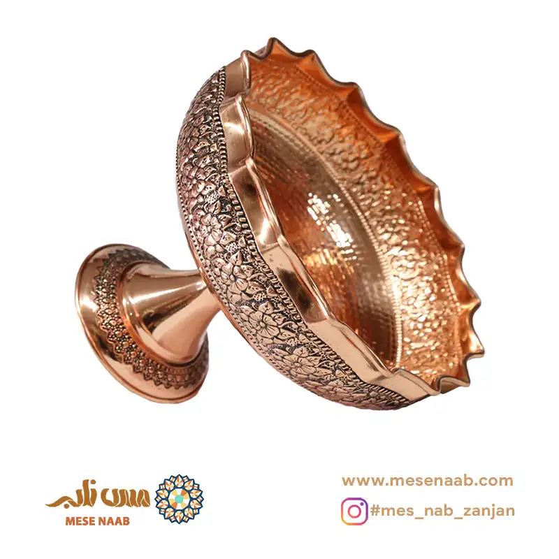 آجیلخوری مسی سیاه قلم گلستان نانو - تصویر 4