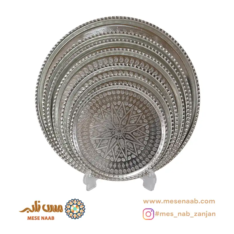 سینی گرد مسی قلعاندود