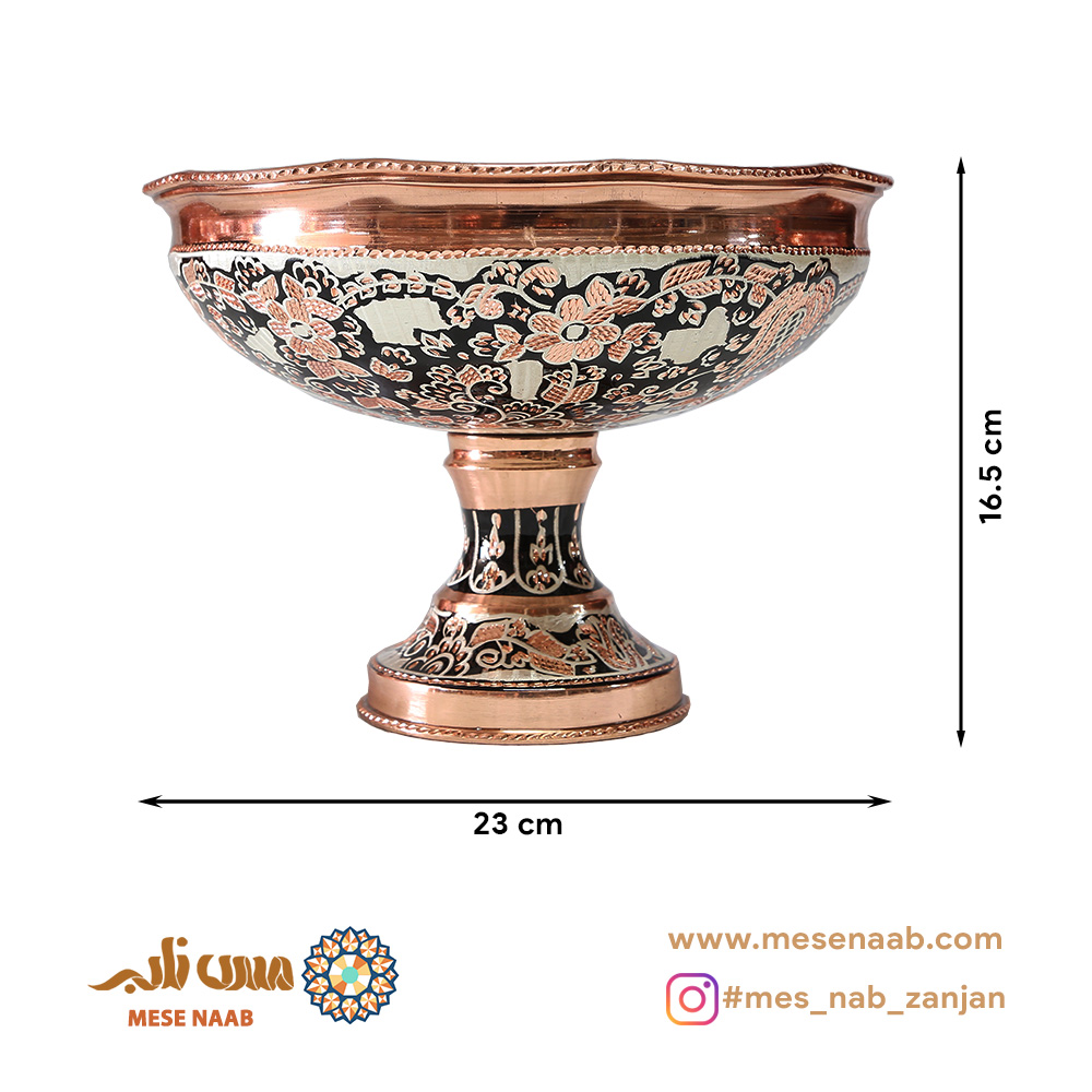 آجیلخوری قجری نقرهکوب الماستراش - تصویر 2