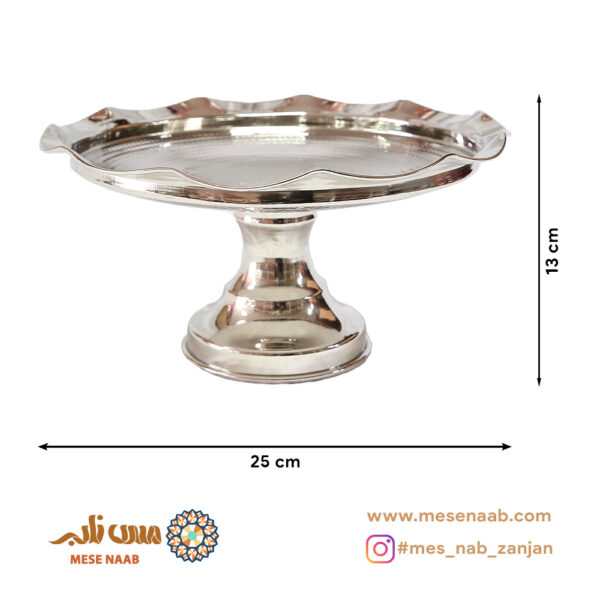 شیرینی خوری قجری بزرگ کروم - تصویر 2