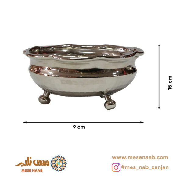 بستنی خوری سه پایه قجری کروم - تصویر 2
