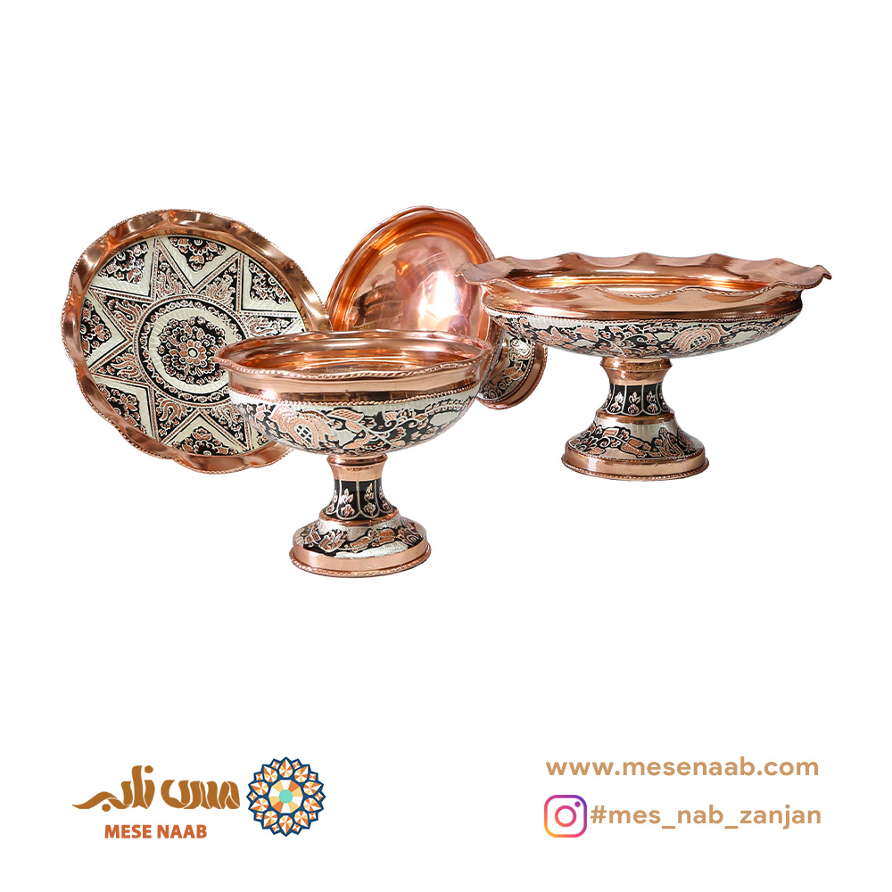 ست قجری نقرهکوب الماستراش نانو