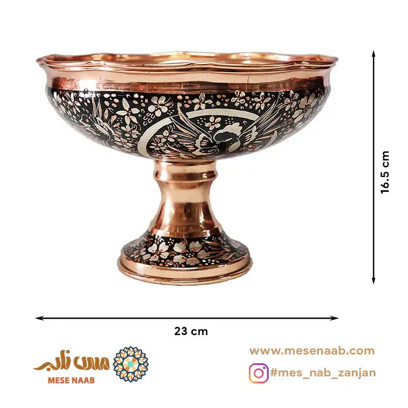 آجیلخوری قجری نقرهکوب گلمرغ - تصویر 2