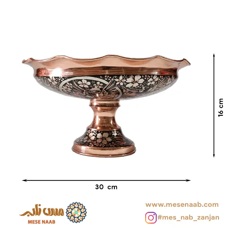 شکلاتخوری قجری نقرهکوب گلمرغ - تصویر 3