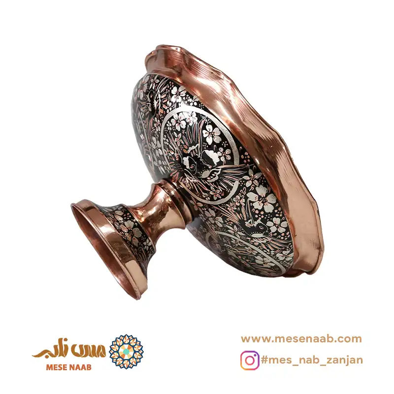 شکلاتخوری قجری نقرهکوب گلمرغ - تصویر 2