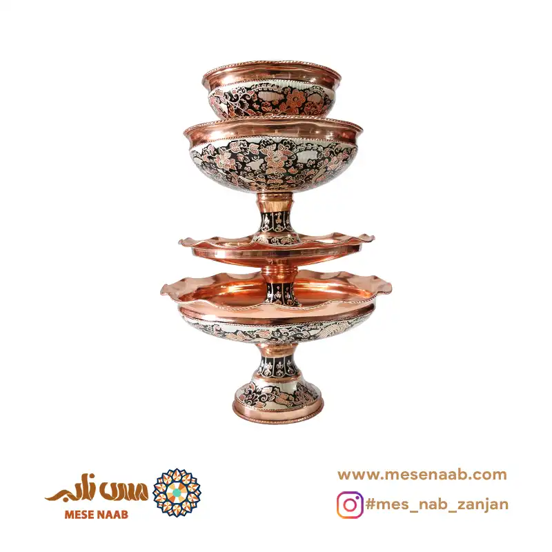 ست قجری نقرهکوب الماستراش نانو - تصویر 2