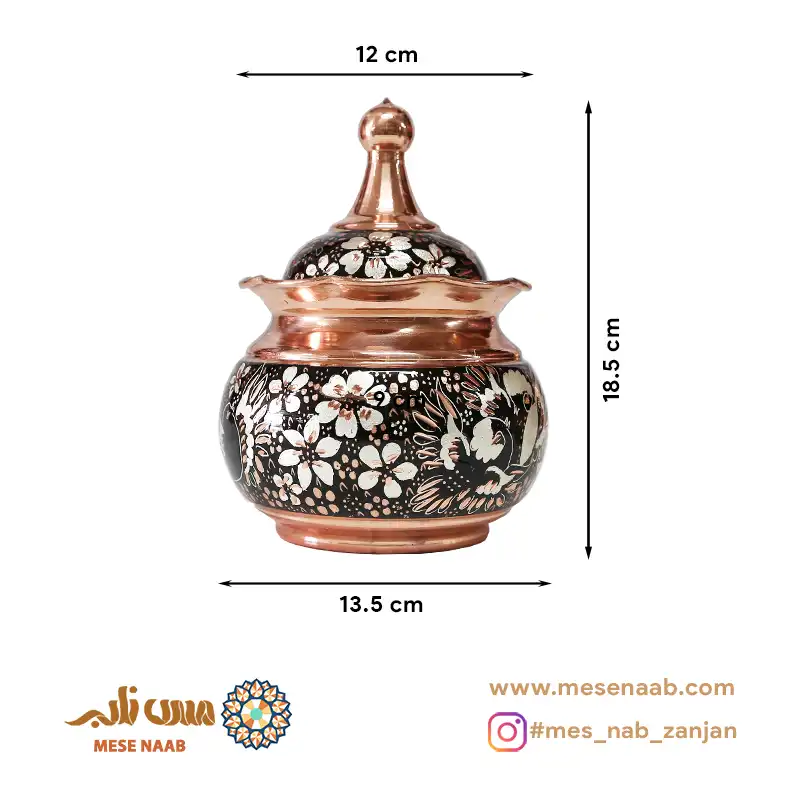 شکلاتخوری توپی بدون پایه نقرهکوب گلمرغ - تصویر 3