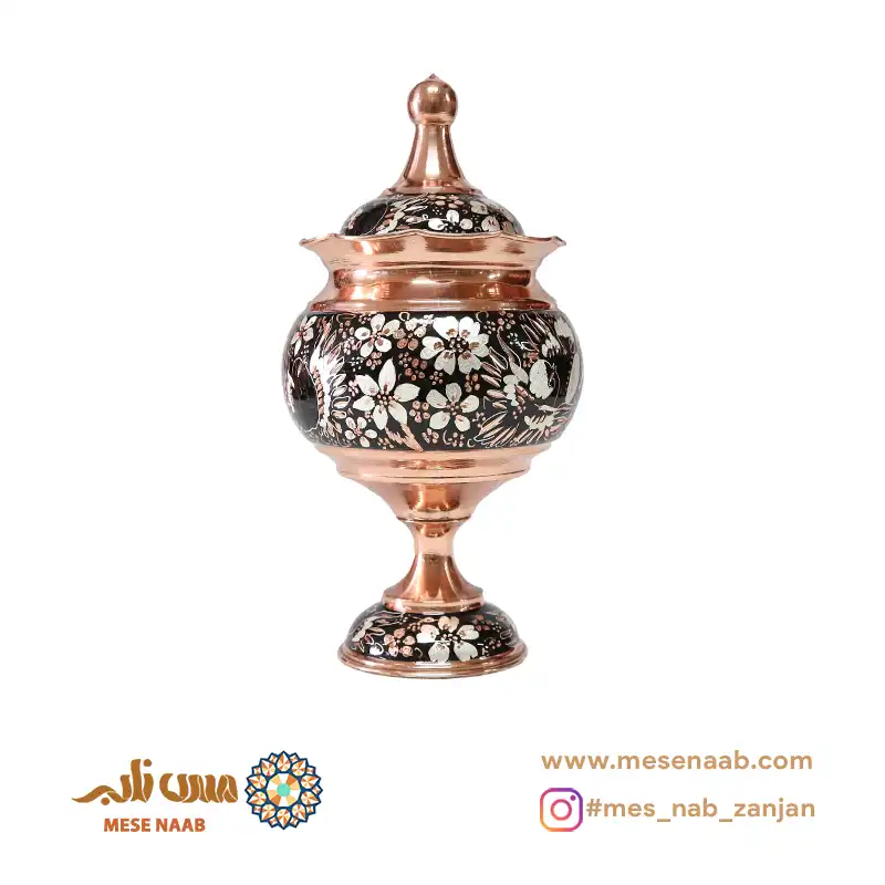شکلاتخوری توپی پایهدار نقرهکوب گلمرغ
