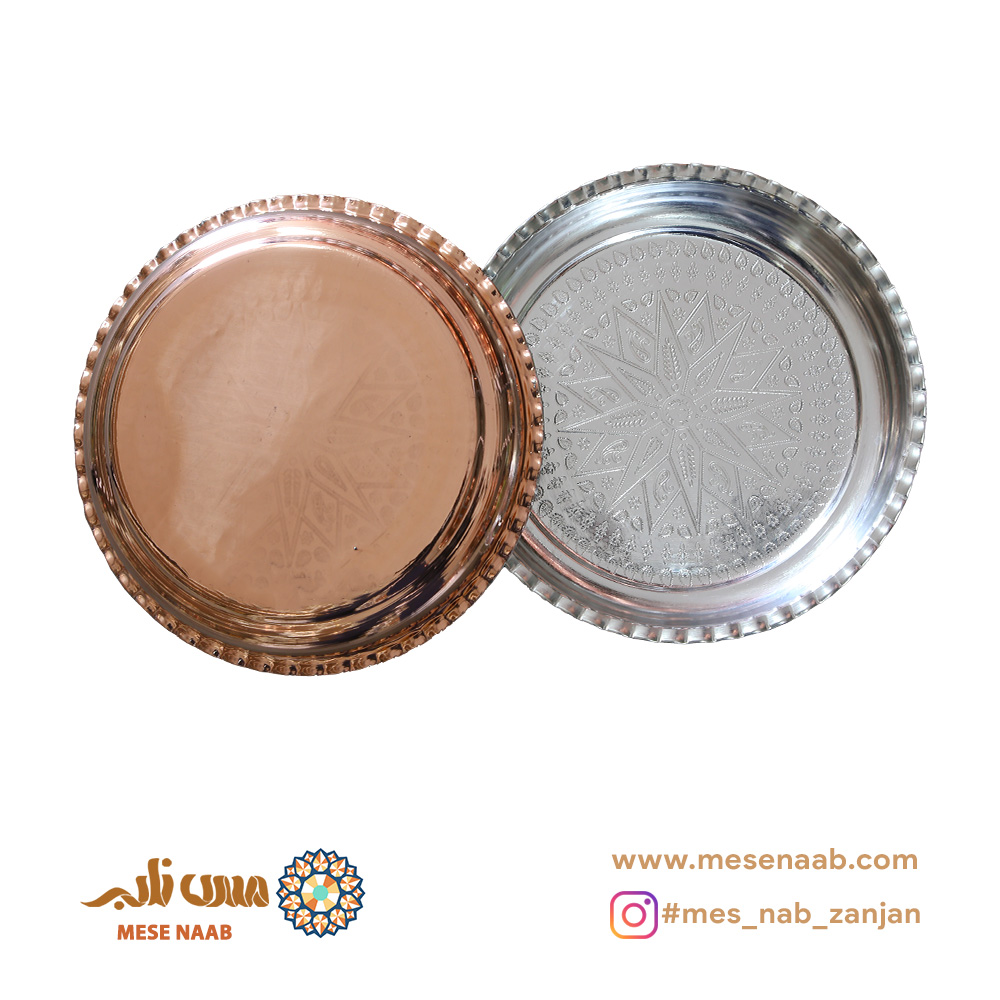 سینی لبه بلند مسی داخل قلع پشت نانو - تصویر 2