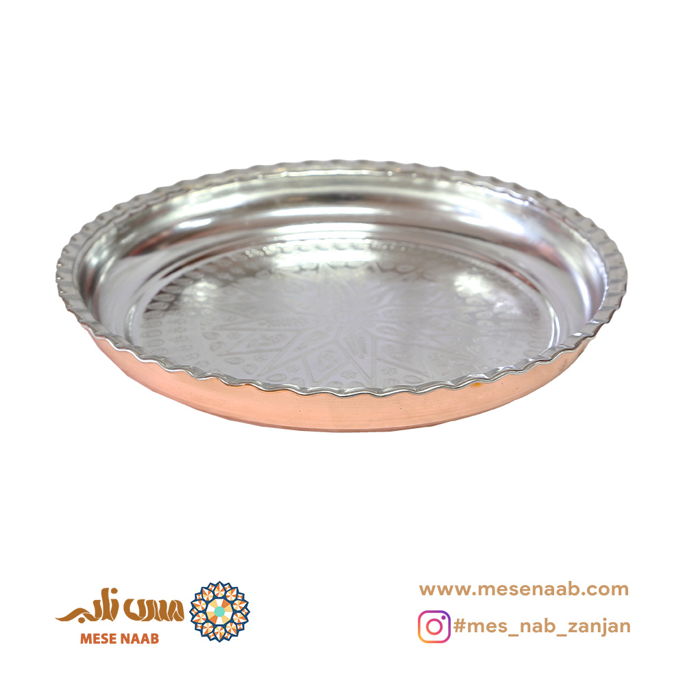 سینی لبه بلند مسی داخل قلع پشت نانو - تصویر 4