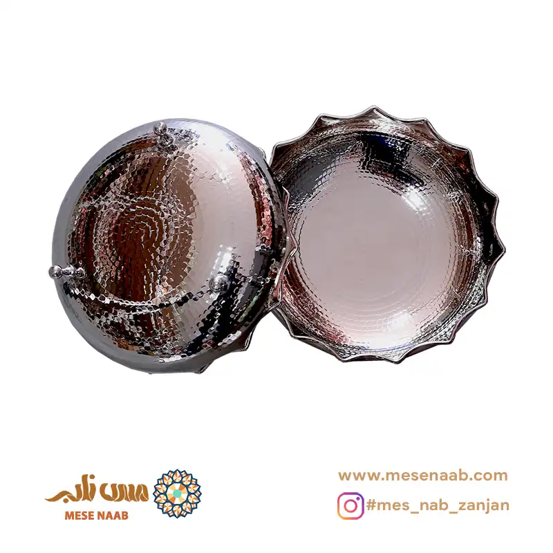 آجیل خوری سه پایه آفتابگردان کروم - تصویر 3