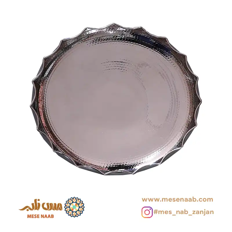 شیرینی خوری سه پایه آفتابگردان کروم - تصویر 3
