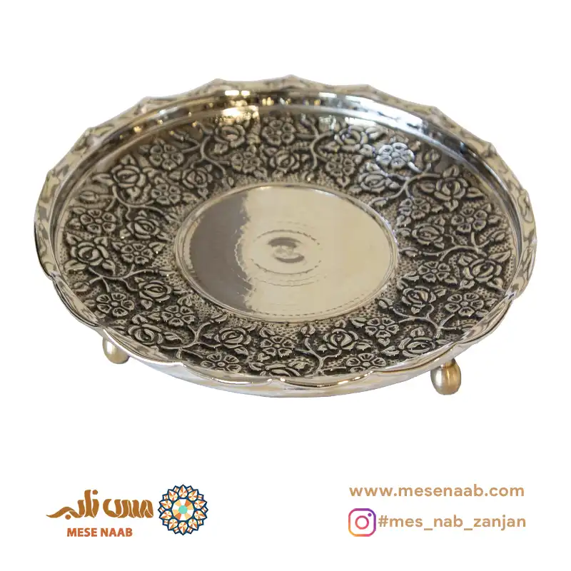 شیرینی خوری سه پایه بهار کروم