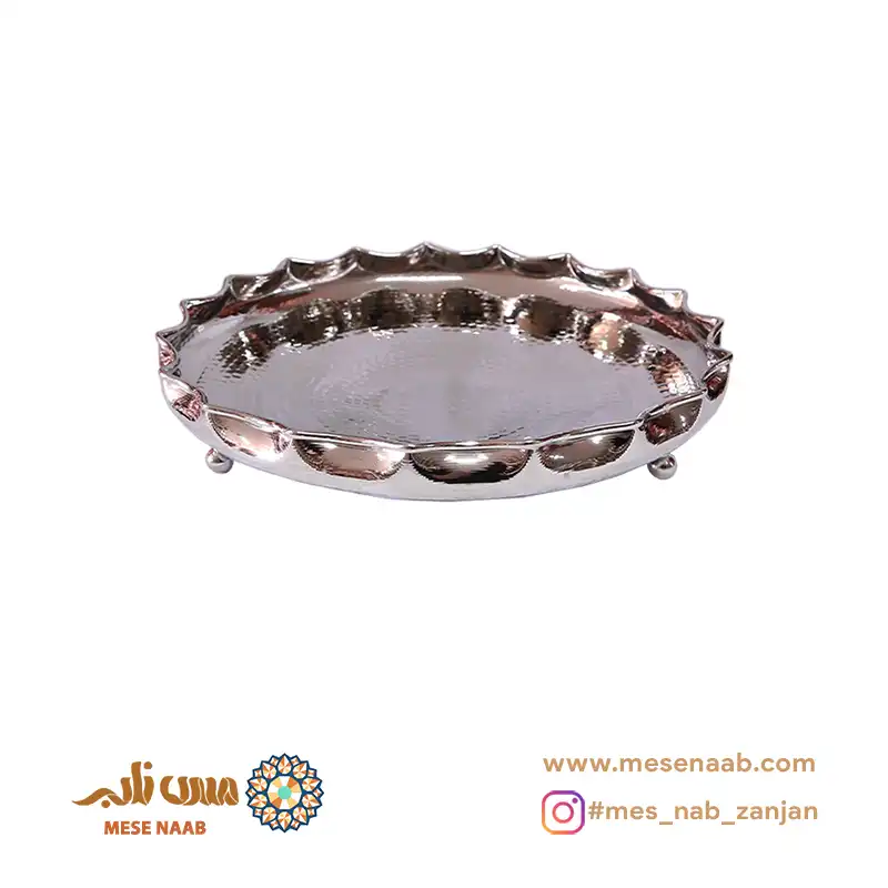 شیرینی خوری سه پایه آفتابگردان کروم