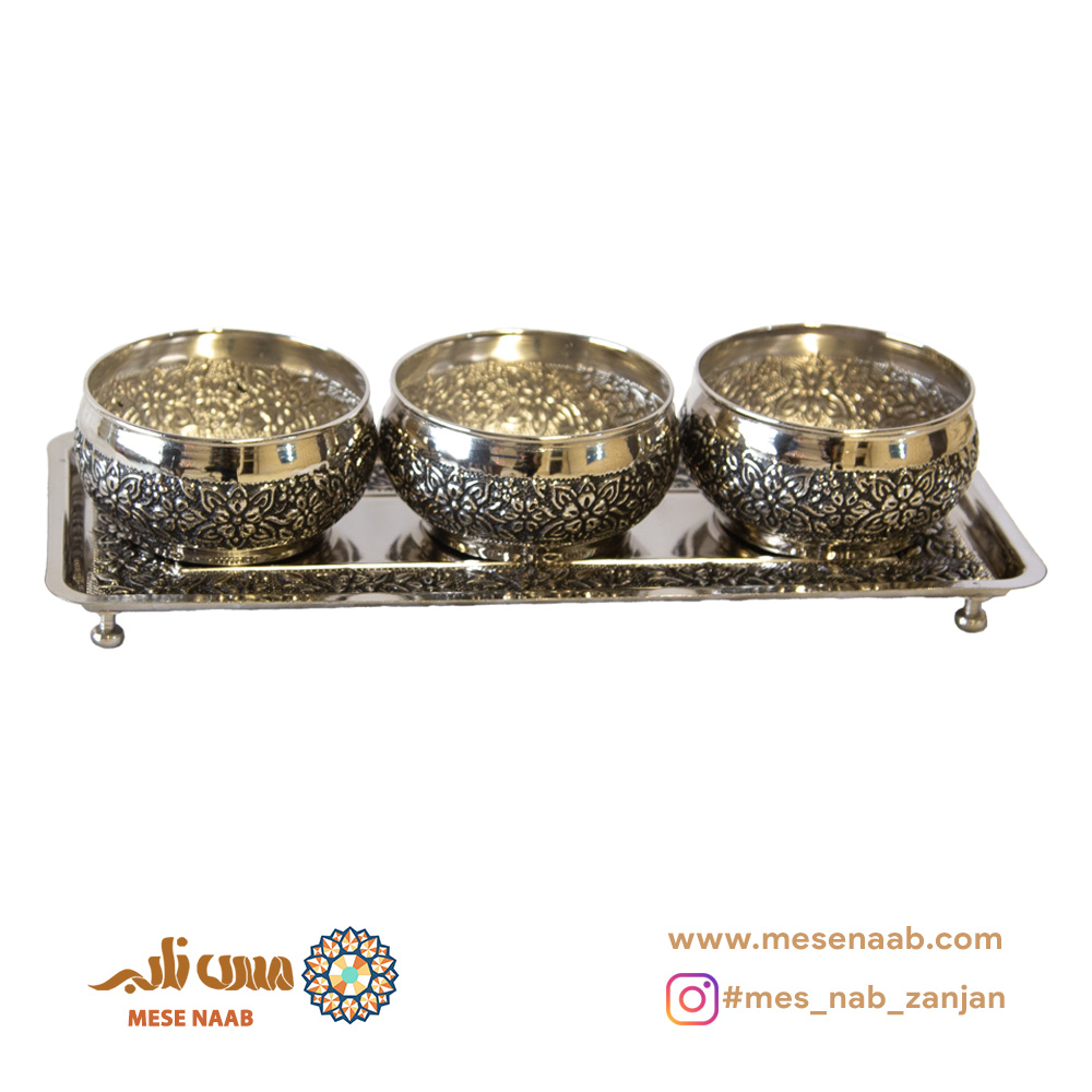 ست چیچک گل‌برجسته کروم