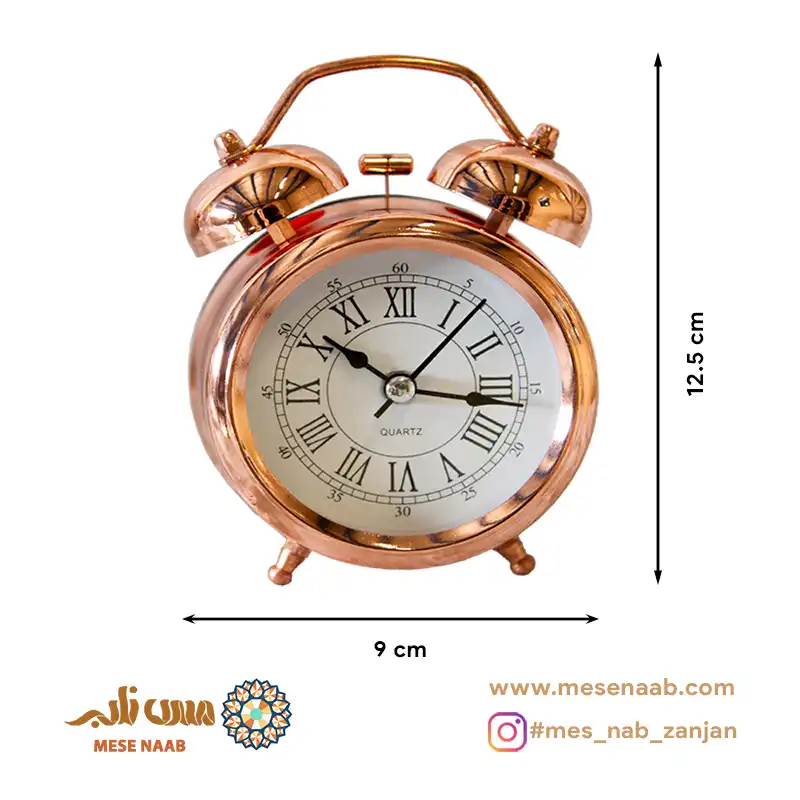 ساعت آبکاری مسی کوچک - تصویر 2