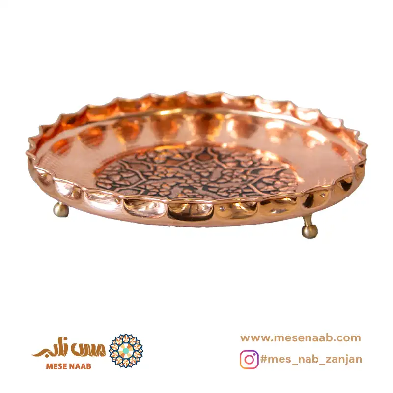 شیرینیخوری سه پایه گلستان مسی نانو - تصویر 4