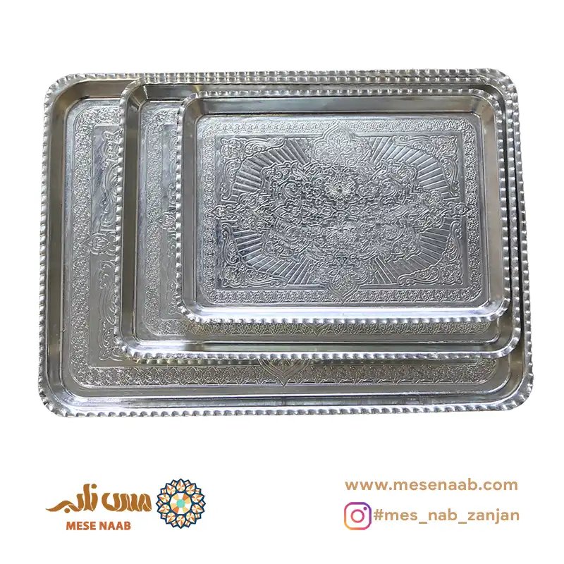 سینی مسی مستطیل قلعاندود