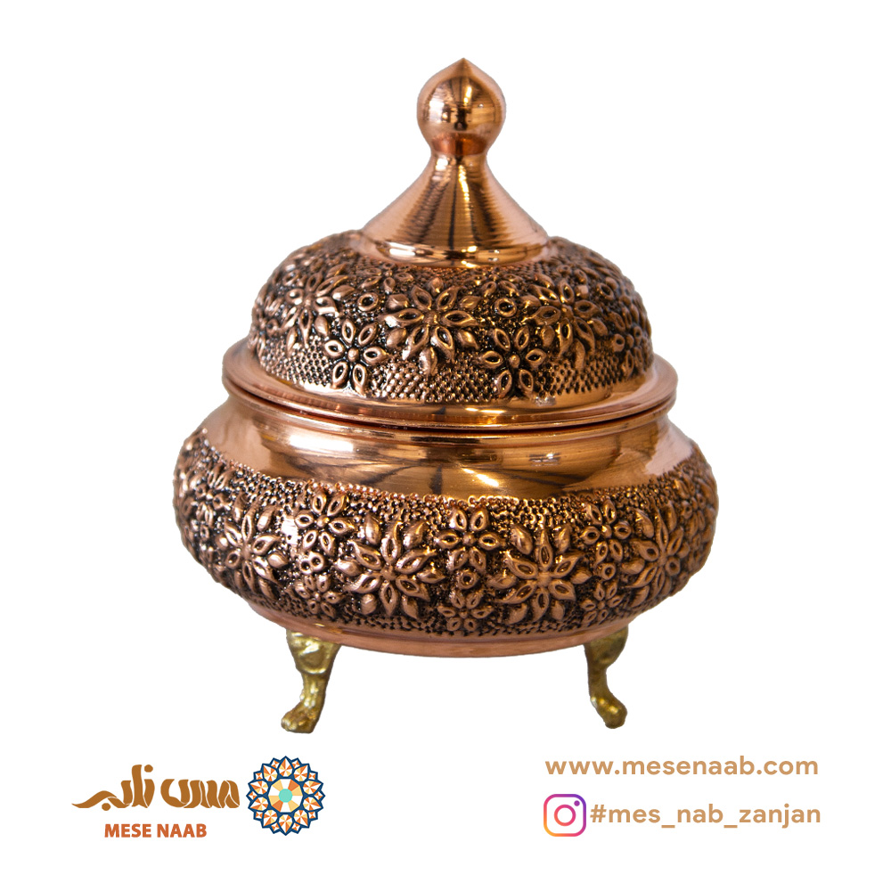 قندان شکمی گل رز سه‌پایه نانو