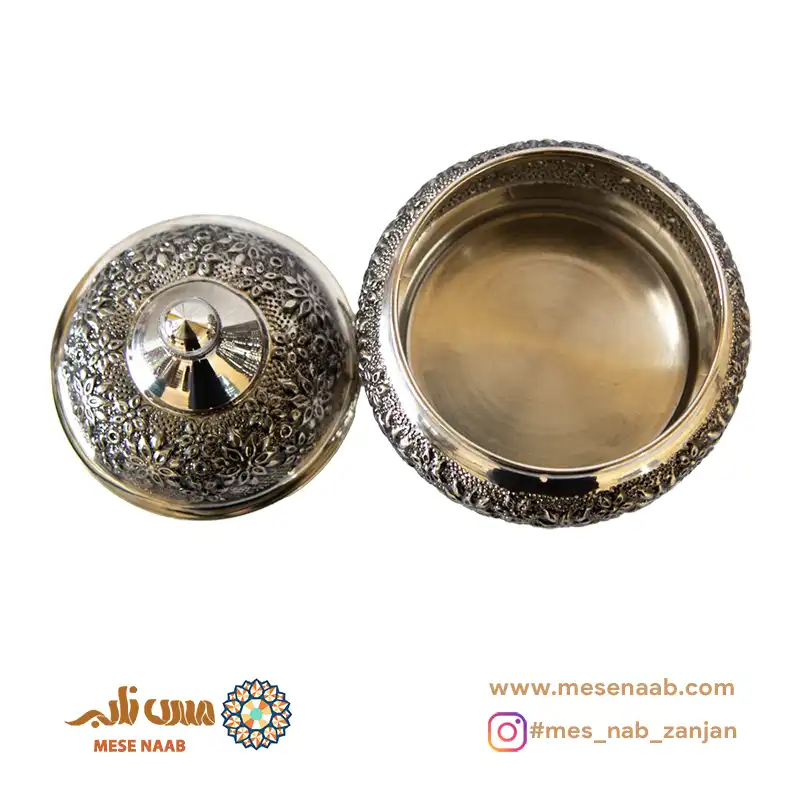 قندان شکمی گل رز سه پایه کروم - تصویر 2