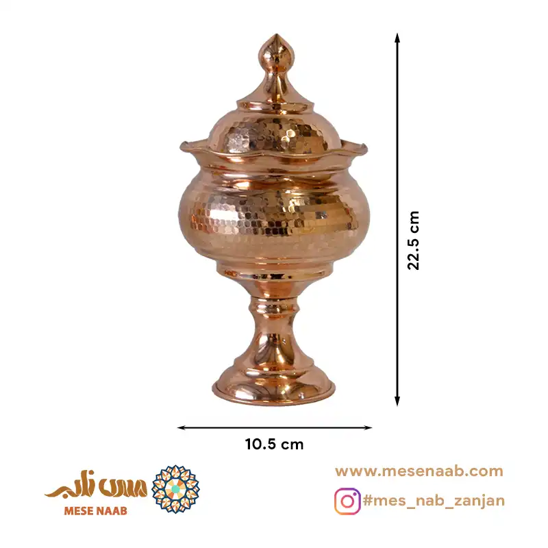 قندان توپی پایه دار لب کنگره دار نانو - تصویر 2