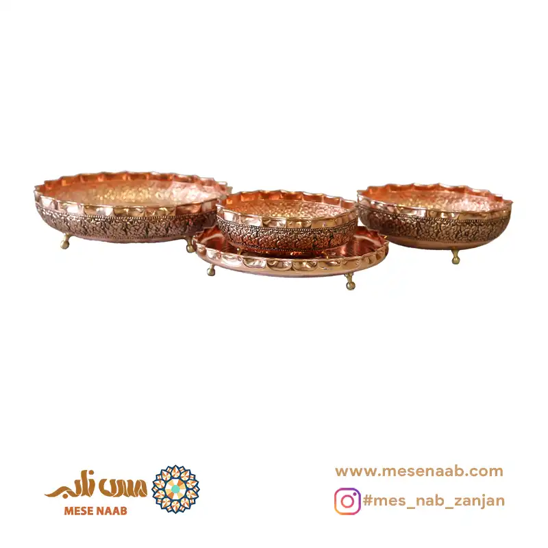 ست پذیرایی سه پایه مسی گلستان نانو - تصویر 2