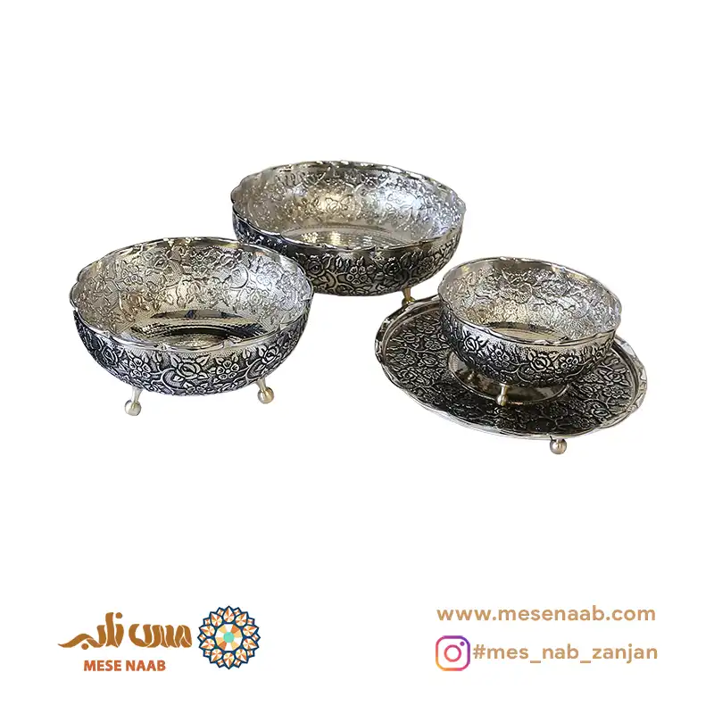 ست پذیرایی سه پایه بهار کروم