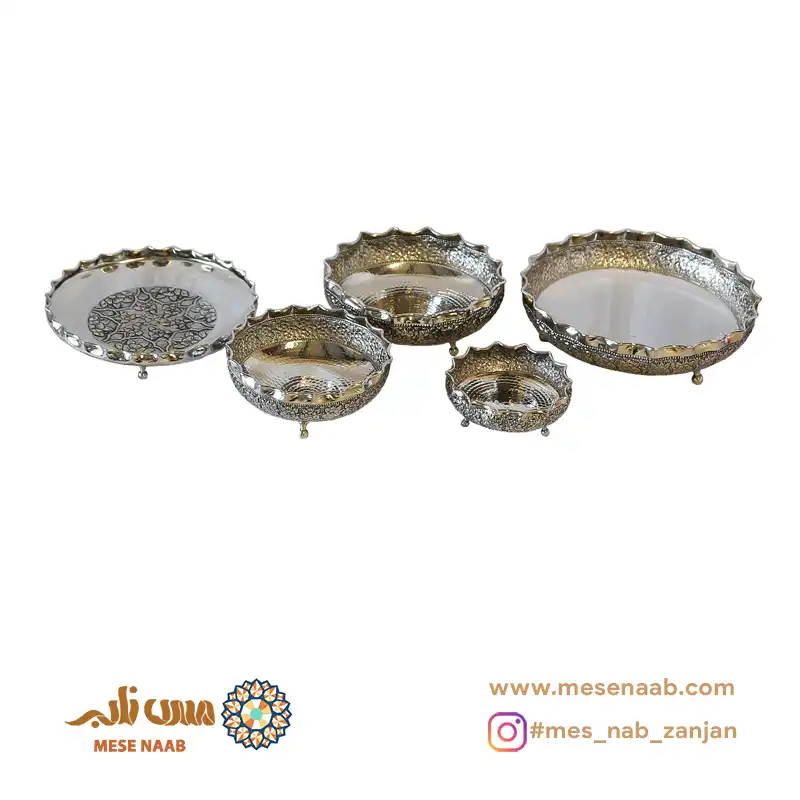 ست پذیرایی سه پایه مسی گلستان کروم نانو - تصویر 2