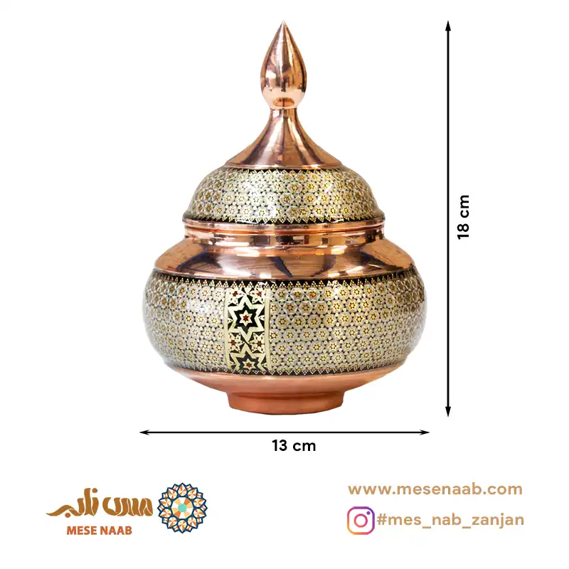 قندان ۲۲ خاتم مسی نانو - تصویر 3