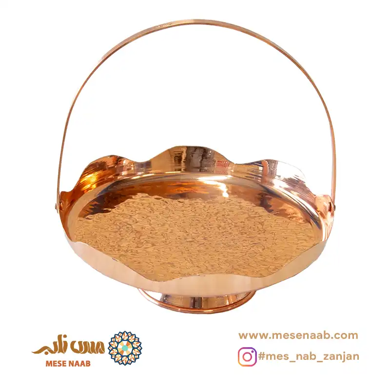 سبد شیرینی مسی گل پایه دار نانو