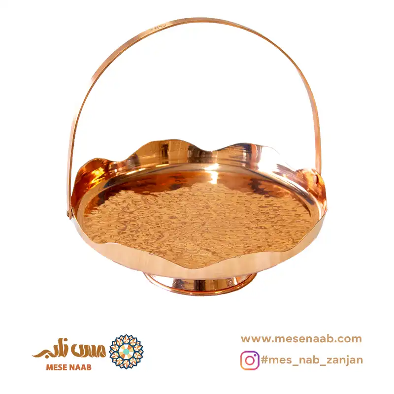 سبد شیرینی مسی گل پایه دار نانو - تصویر 2