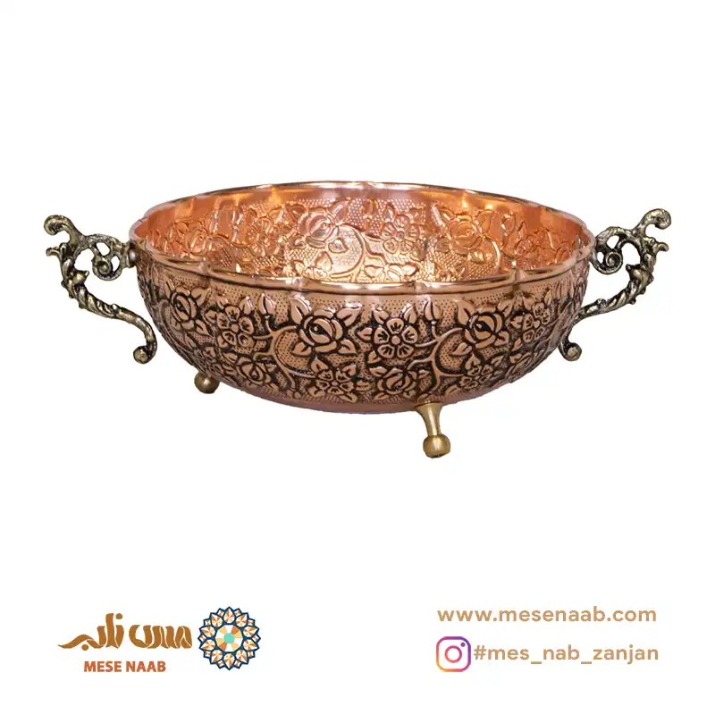 آجیل خوری مسی سه پایه بهار سلطنتی نانو