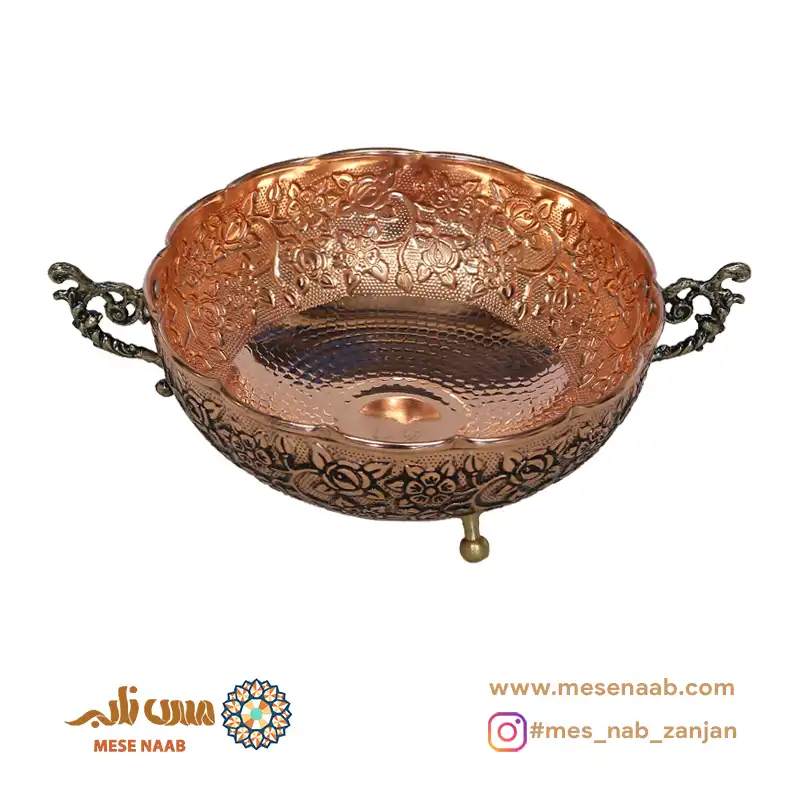 آجیل خوری مسی سه پایه بهار سلطنتی نانو