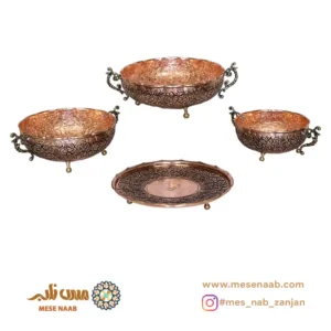 ست پذیرایی مسی سه پایه بهار سلطنتی نانو