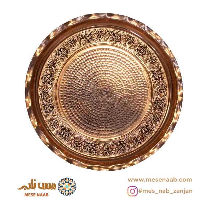 سینی ابریشم مسی سیاه قلم نانو