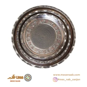 سینی مسی گل برجسته کروم