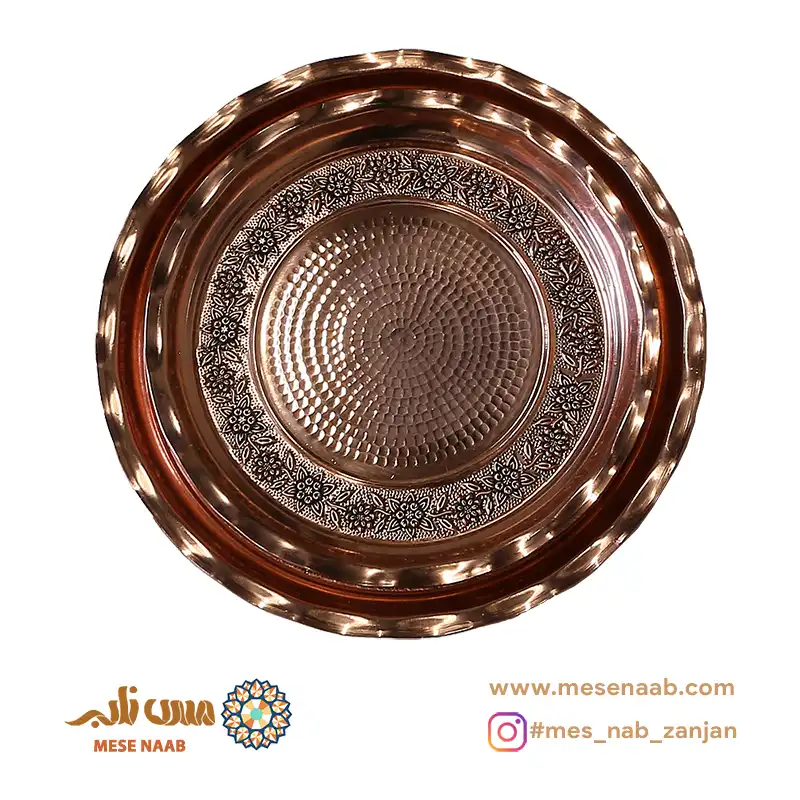سینی ابریشم مسی سیاه قلم نانو